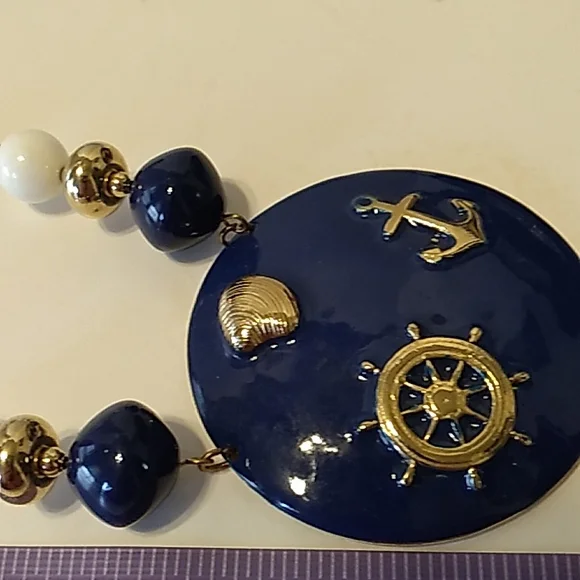 Lot of two Blue and white costume neckless - Picture 9 of 10